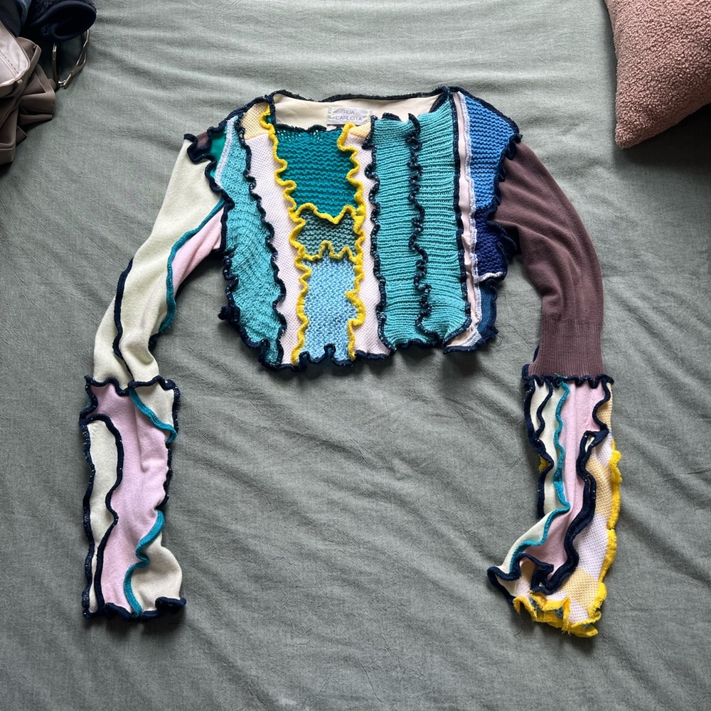 Colorful Patchwork Long Sleeve Top